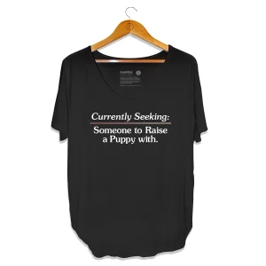 PUPPIES MAKE ME HAPPY | Currently Seeking Weekend T-Shirt