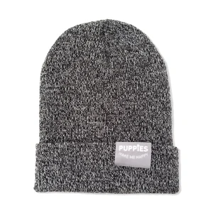 PUPPIES MAKE ME HAPPY | Marl Beanie in Zebra