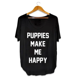 PUPPIES MAKE ME HAPPY | Title Weekend Tee