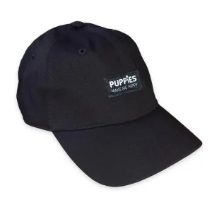 PUPPIES MAKE MY HAPPY | Black Label Strapback Hat