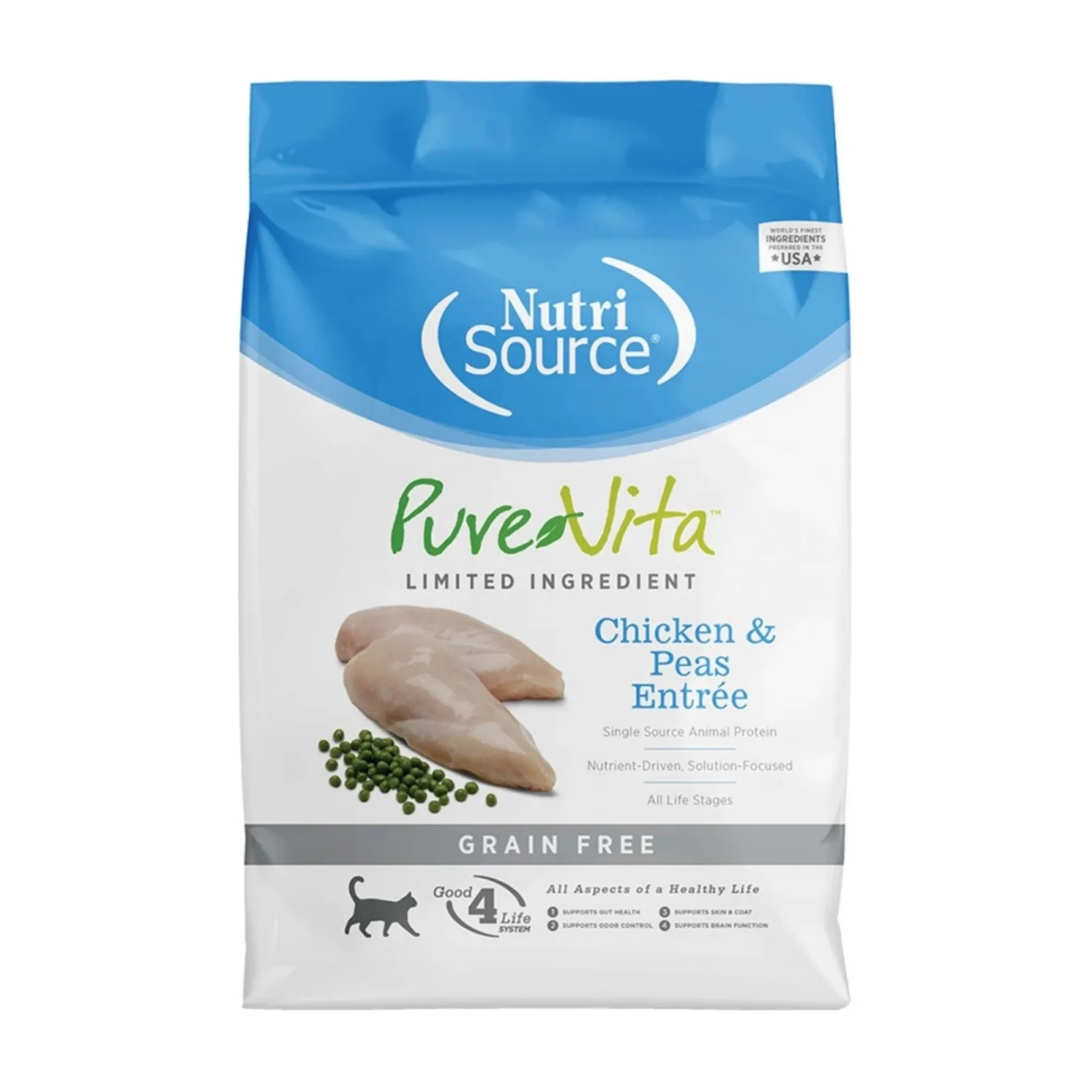 Pure Vita Cat Grain-Free Chicken & Pea, 12 lb