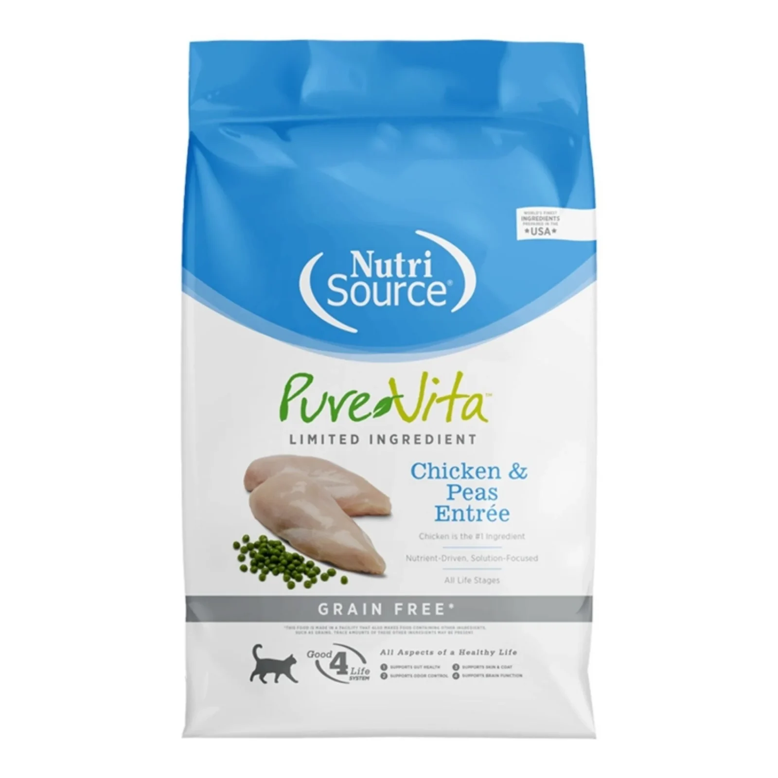 Pure Vita Cat Grain-Free Chicken & Pea, 4 lb