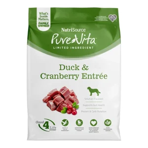 Pure Vita Dog Duck & Cranberry, 25 lb