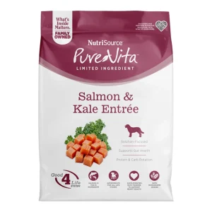 Pure Vita Dog Salmon & Kale Food, 4 Lb