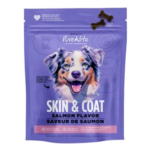 Pure Vita Dog Treat, Skin & Coat, Salmon, 6 oz