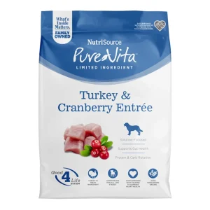 Pure Vita Dog Turkey & Cranberry Food, 12 lb
