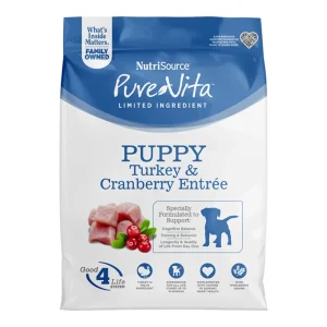 Pure Vita Puppy Turkey & Cranberry Dog Food, 4 Lbs
