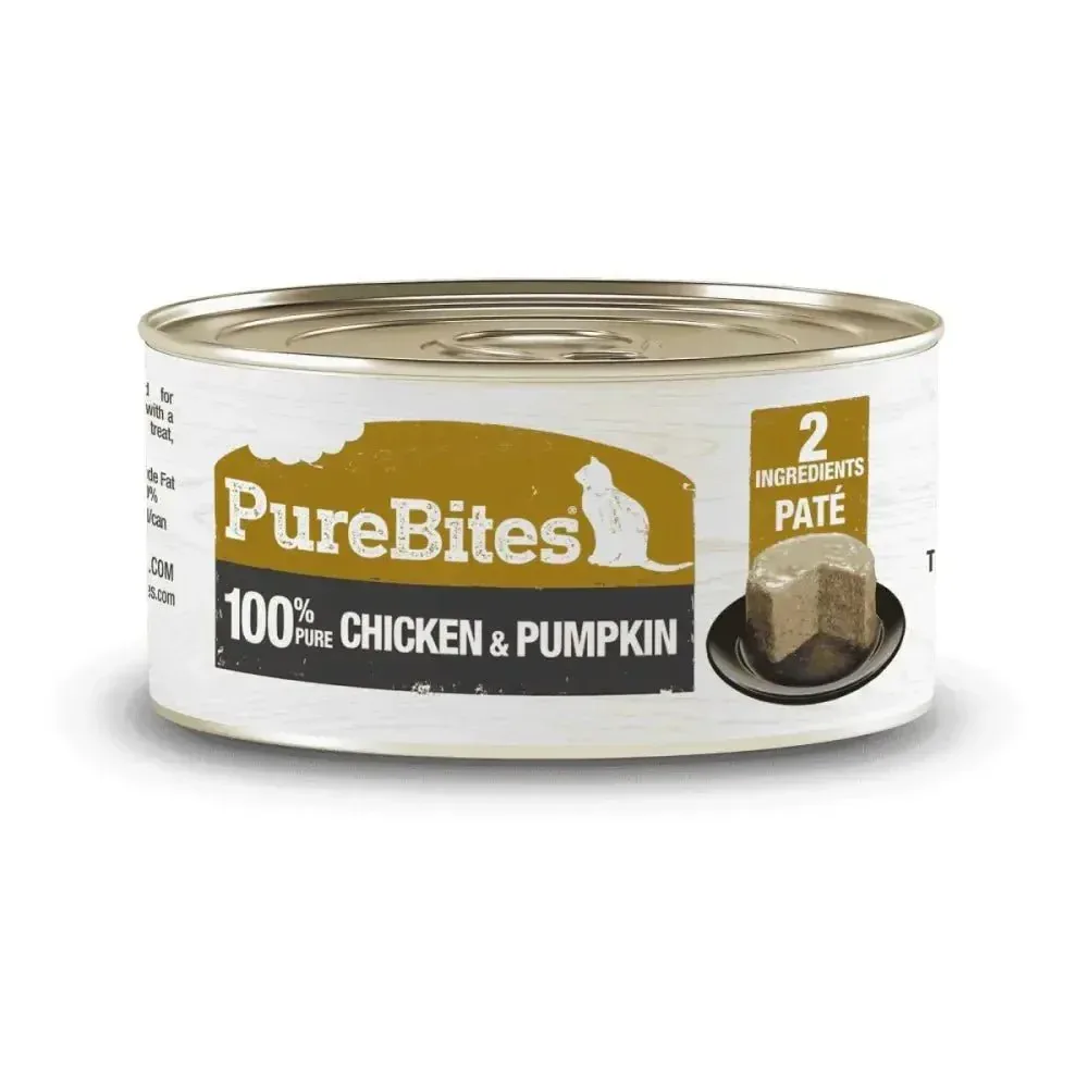 PureBites 100% Pure Chicken & Pumpkin Pure Protein Pate Cat Food 12 / 2.5 oz