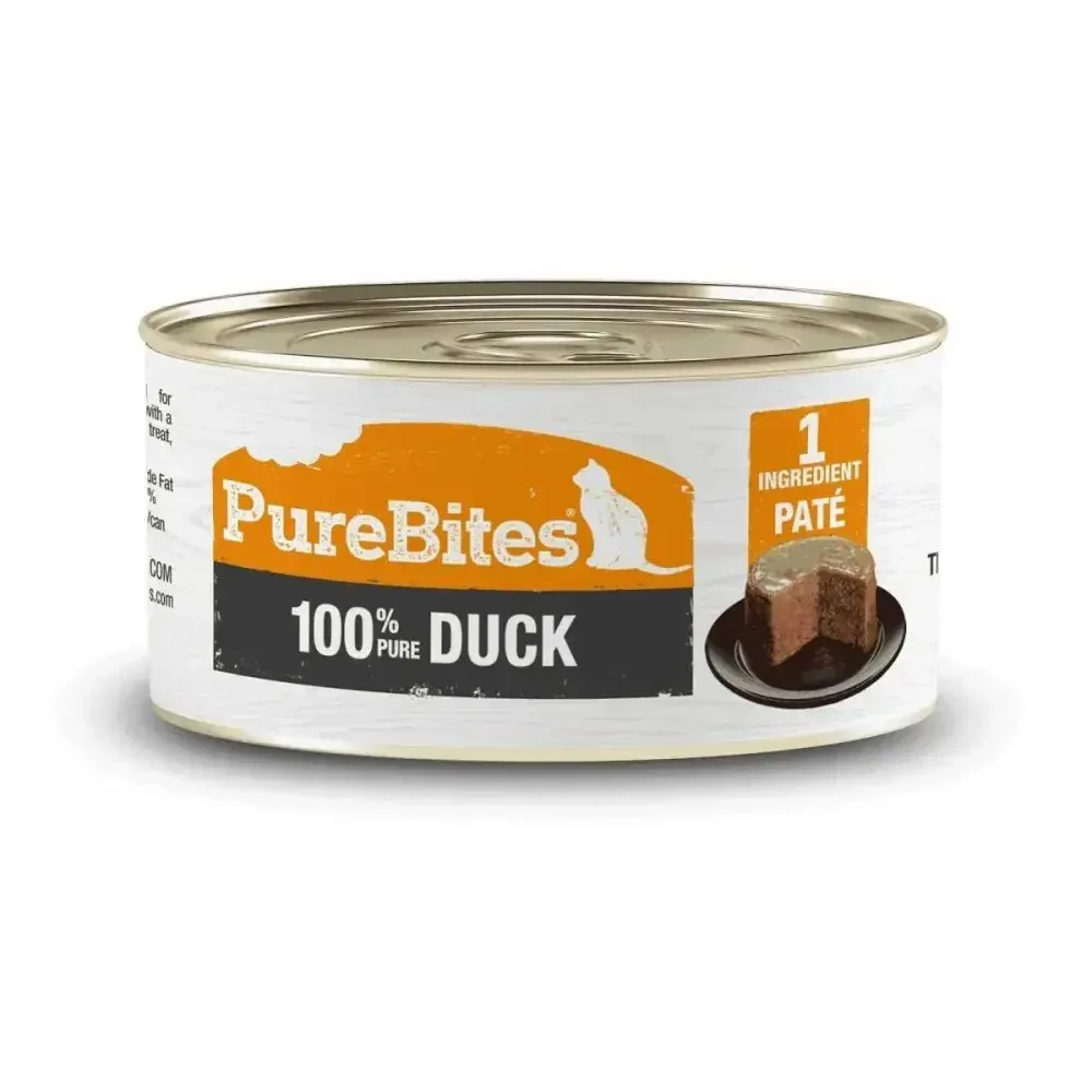 PureBites 100% Pure Protein Duck Pate Cat Food 12 / 2.5 oz
