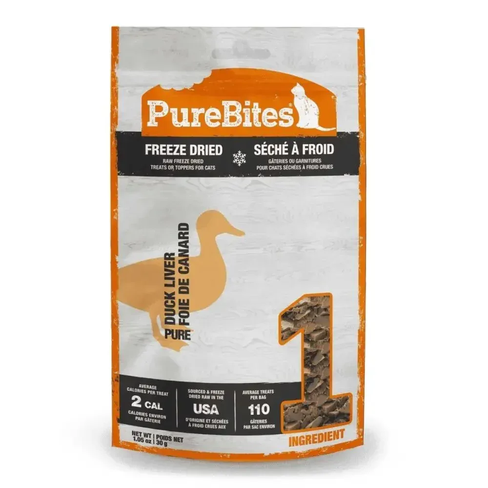 PureBites Duck Liver Freeze-Dried Cat Treats 1.05 oz