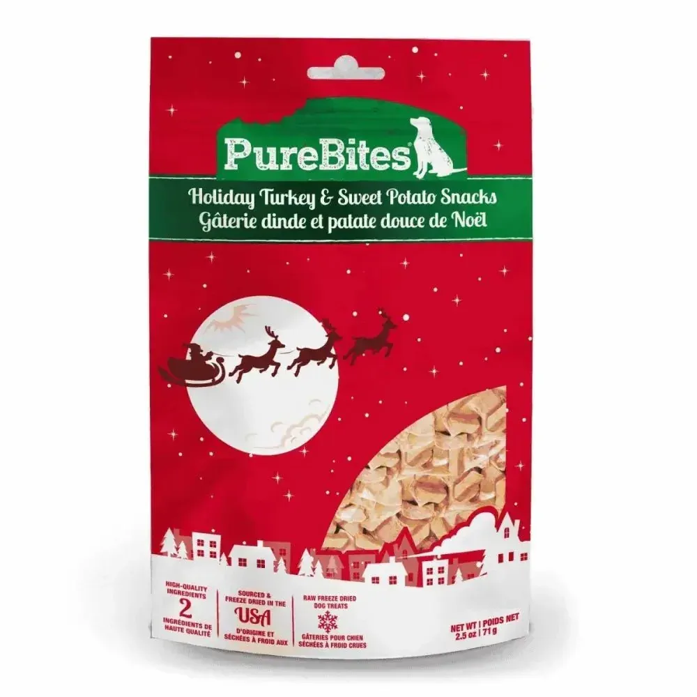 PureBites Holiday Turkey Sweet Potato Dog Treat 2.5 oz