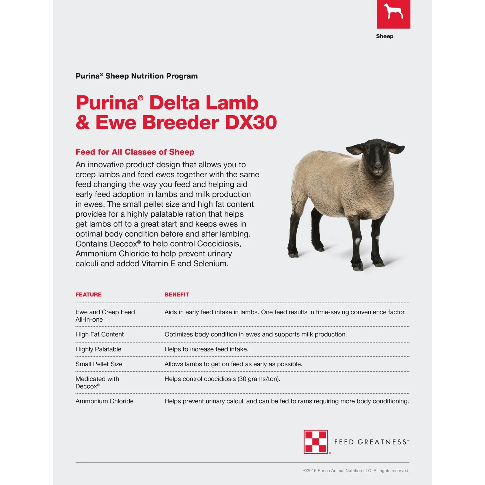 Purina Animal Nutrition Delta Lamb and Ewe Breeder DX30 - Image 2