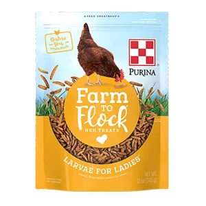 Purina Animal Nutrition Farm to Flock Hen Treats Larvae for Ladies