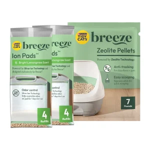 Purina® Tidy Cats™ Breeze Litter Box System Refill Bundle, Includes Pellets & Lemon Scent Ion Pads