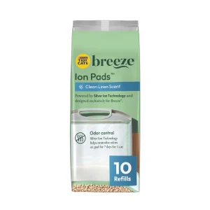 Purina® Tidy Cats™ Breeze Litter System Ion Pad Refills, Clean Linen Scent, 7 Day Neutralizer-10 Ct