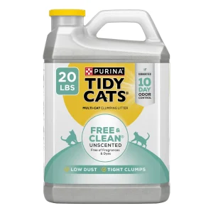 Purina® Tidy Cats® Free & Clean Natural Clumping Multi-Cat Clay Cat Litter - Unscented, Low Dust