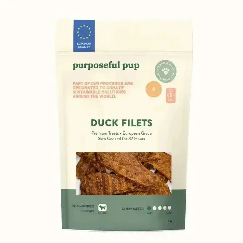 Purposeful Pup Treats Duck Jerky Dog Treats 8oz