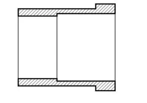 PVC Reducer Bushing, 1" Spig x 0.5" Slip