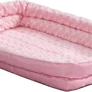 Quiet Time Deluxe Double Bolster Pet Bed Pink