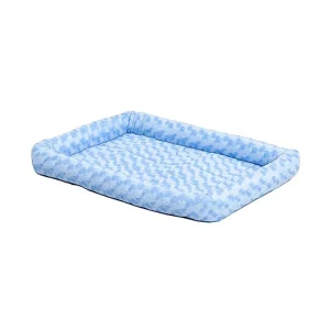 QuietTime Bolster Dog Bed Powder Blue 12x18in