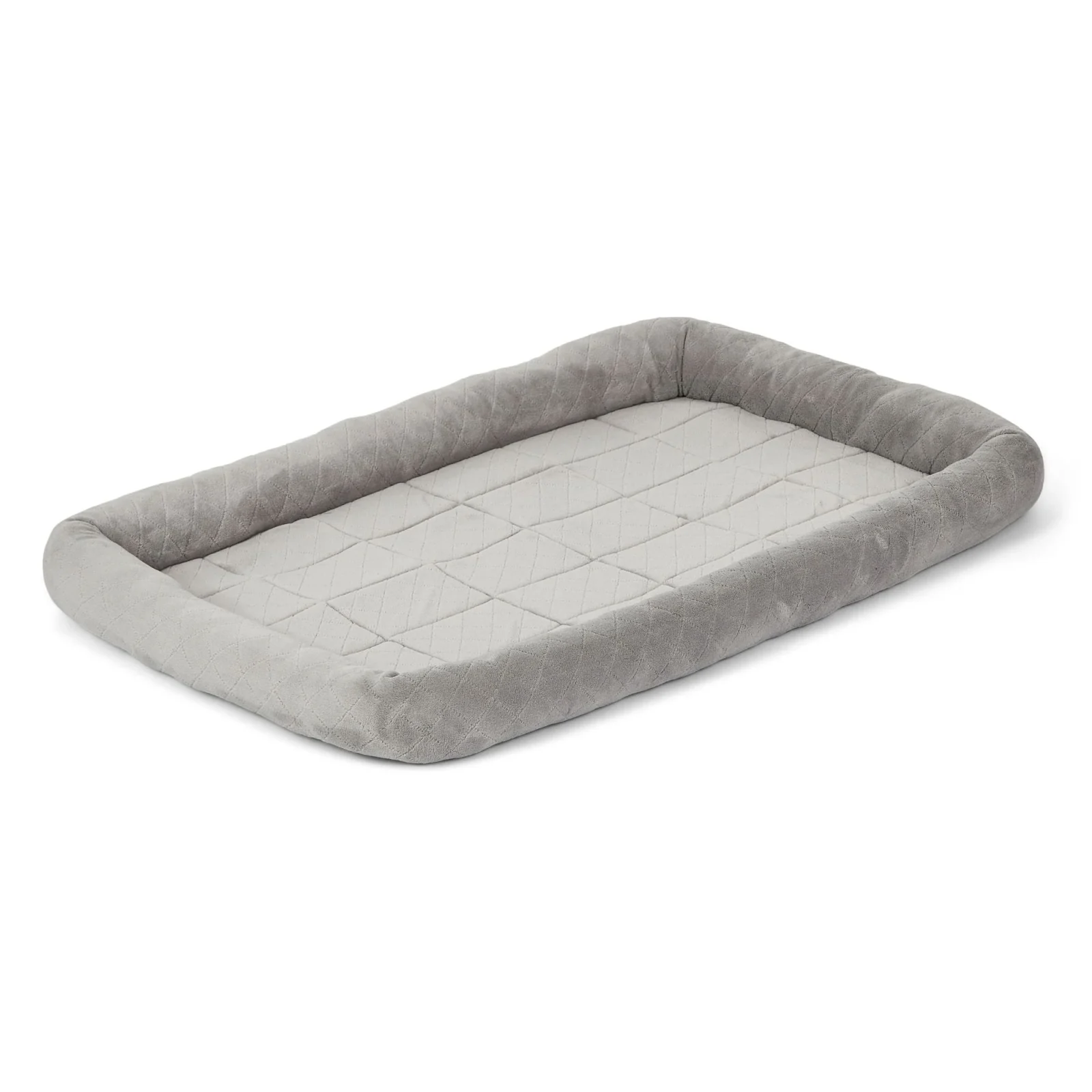 QuietTime Deluxe Diamond Stitch Pet Dog Bed Gray 48in