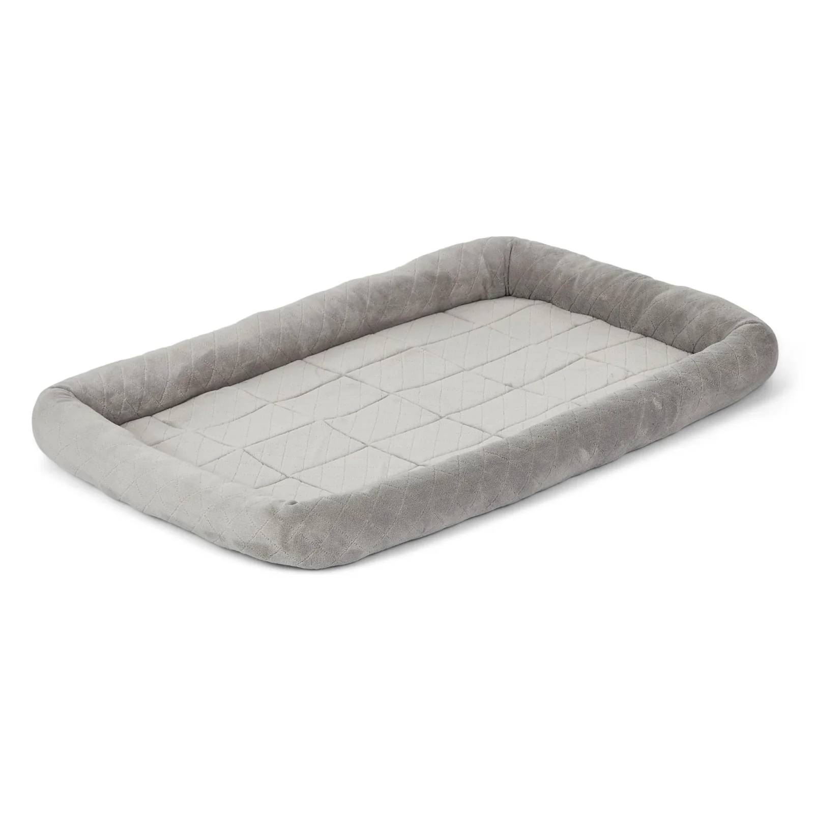 QuietTime Deluxe Diamond Stitch Pet Dog Bed Gray 48in