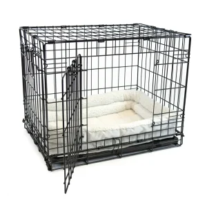 QuietTime Deluxe Fleece Double Bolster Dog Bed 18in