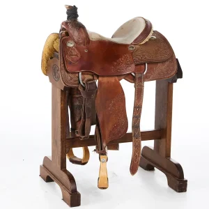 R Bar R Used 14in Acorn Tooled Team Roper