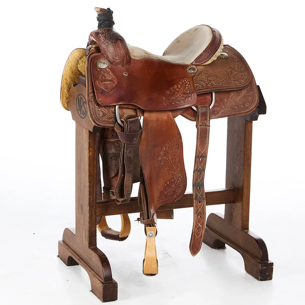 R Bar R Used 14in Acorn Tooled Team Roper