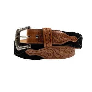 R Watson Boots Men's Black Stitched Roughout Belt
