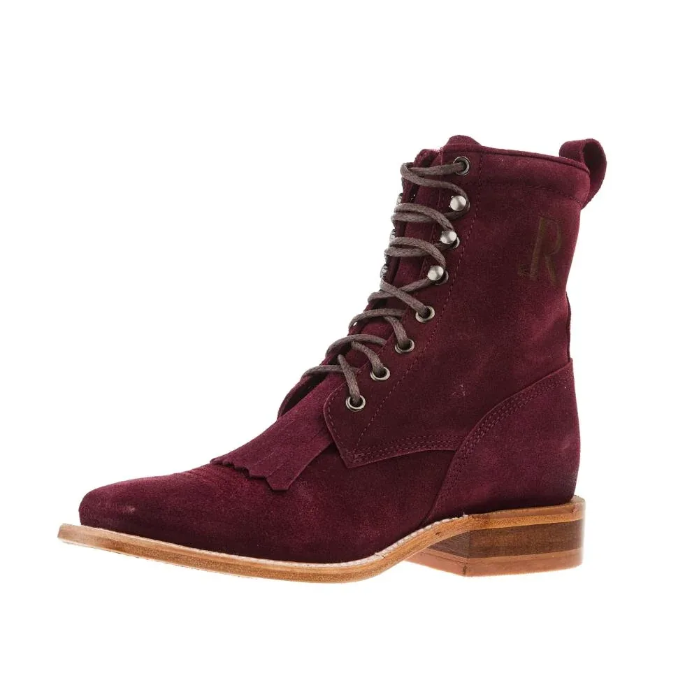 R Watson Boots Womens Red Lacer Roughout Boot