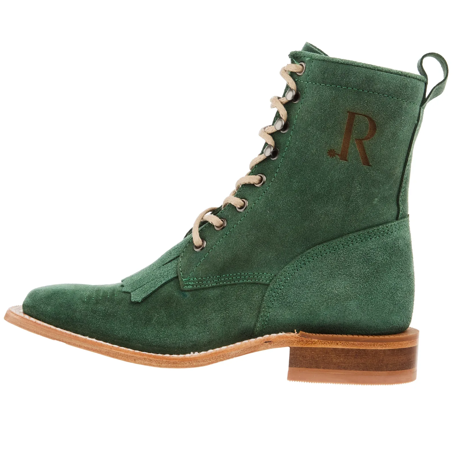 R Watson Boots Womens Teal Lacer Roughout Boot - Image 2