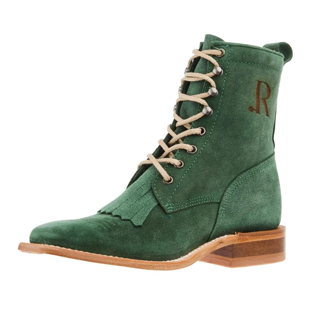 R Watson Boots Womens Teal Lacer Roughout Boot