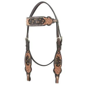 Rafter T Ranch Company Arrow Inlay Browband Headstall