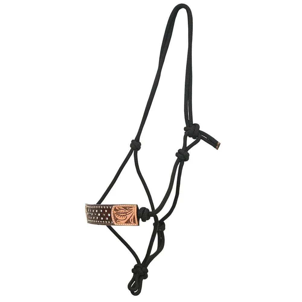 Rafter T Ranch Company Brown Gator Crystal Rope Halter