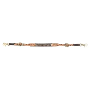 Rafter T Ranch Company Brown Gator Crystal Wither Strap