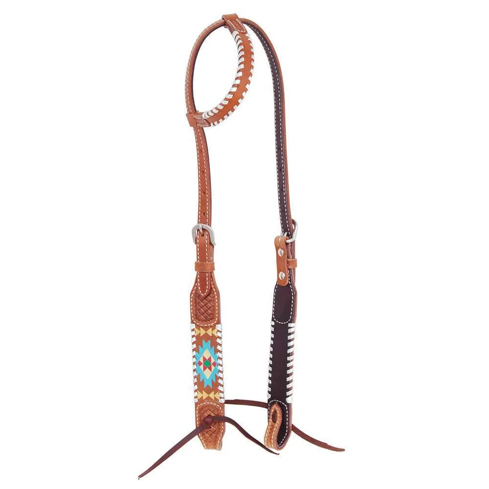 Rafter T Ranch Company Painted Aztec Single Ear Headstall
