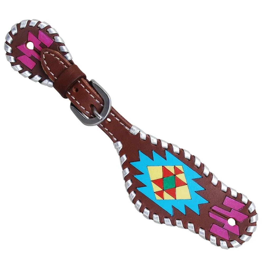 Rafter T Ranch Company Painted Aztec Youth Spur Straps