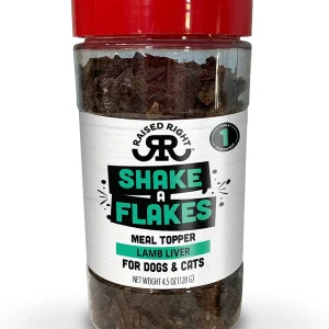 Raised Right Shake A Flakes Lamb Treat, Dog & Cat, 4.5oz