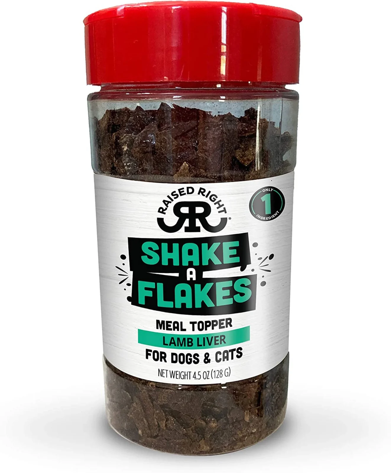 Raised Right Shake A Flakes Lamb Treat, Dog & Cat, 4.5oz