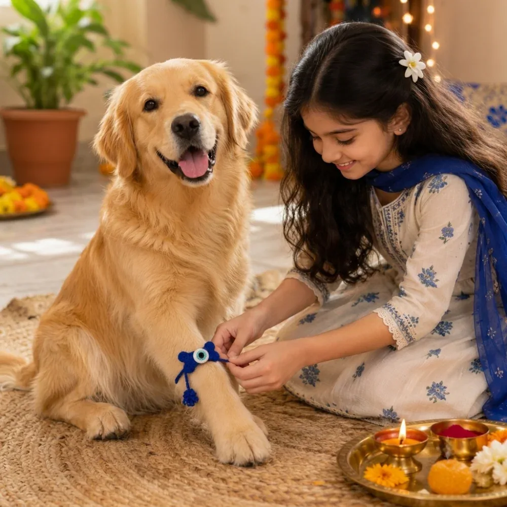 Raksha Bandhan Evil Eye Bone Rakhi for Dogs & Cats by 15 Furries - Image 2