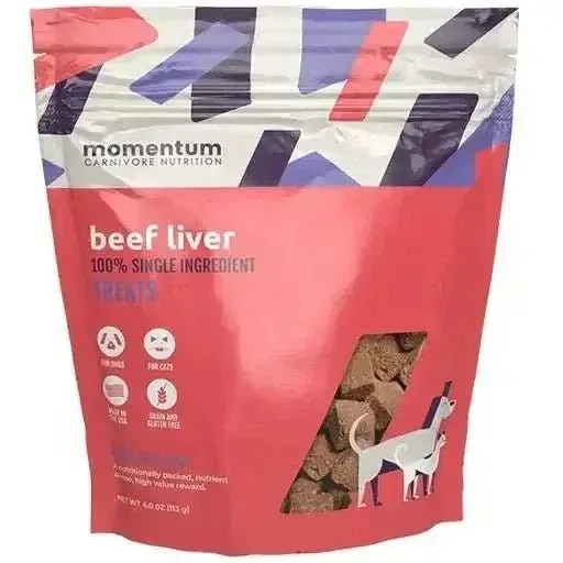 Raw Beef Liver Dog Treats - Single-Ingredient Vitality | Momentum