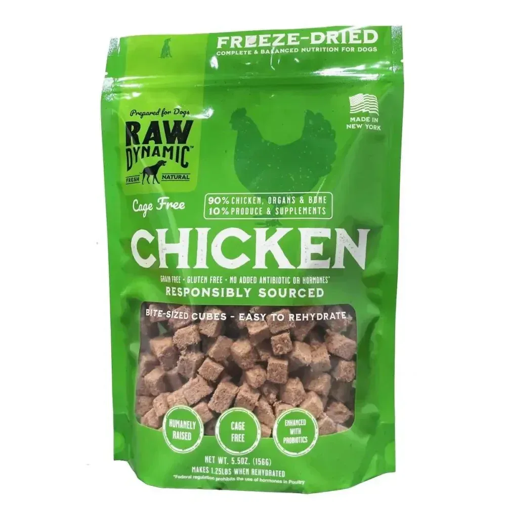 Raw Dynamic Freeze-Dried Cage-Free Chicken Dog Food Recipe for Optimal Nutrition