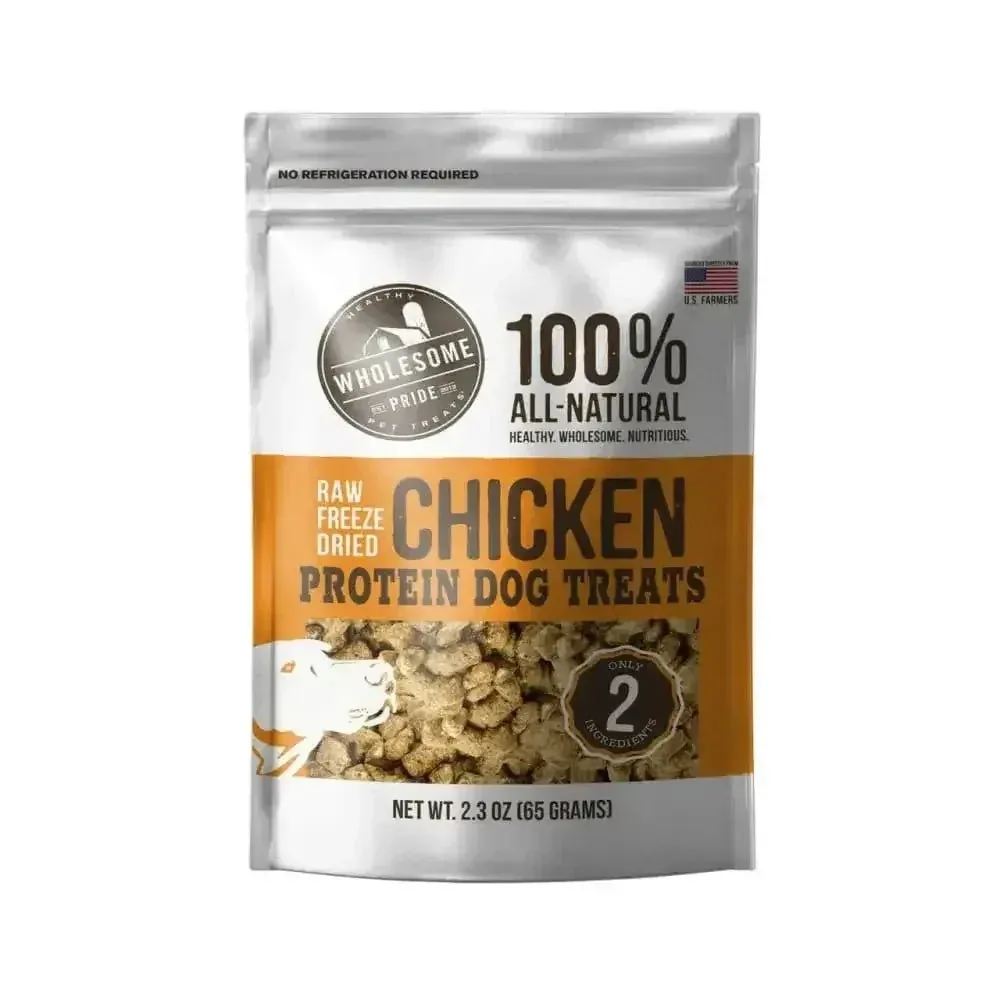 Raw Freeze Dried Chicken Dog Treats, Orange, 2.3 Oz