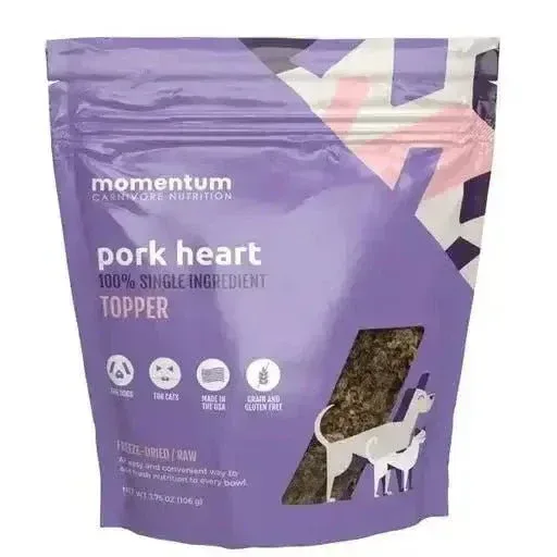 Raw Pork Heart Pet Food Topper - Vitality Support | Momentum