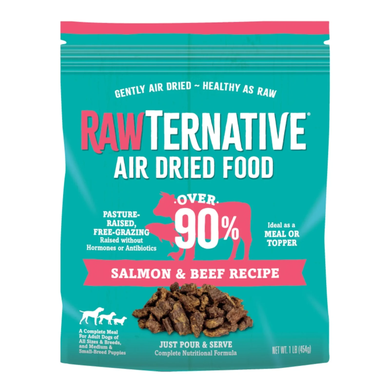 Rawternative Air Dried Dog Food Salmon and Beef 5oz