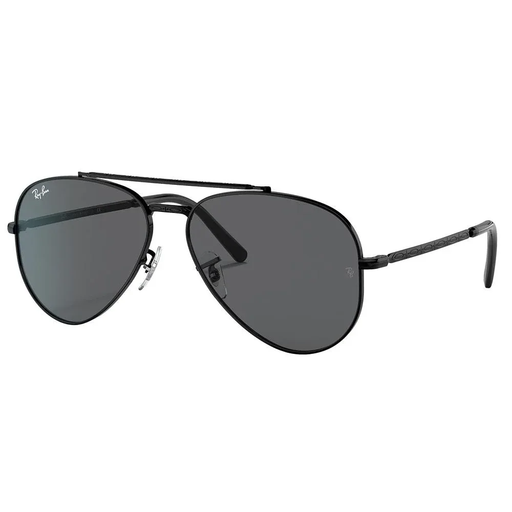 Ray-Ban Black & Grey Aviator Sunglasses