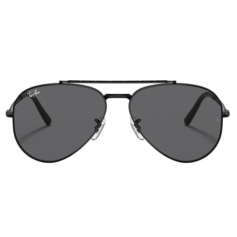 Ray-Ban Black & Grey Aviator Sunglasses - Image 2