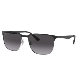 Ray-Ban Black, Silver, & Grey Arista Sunglasses