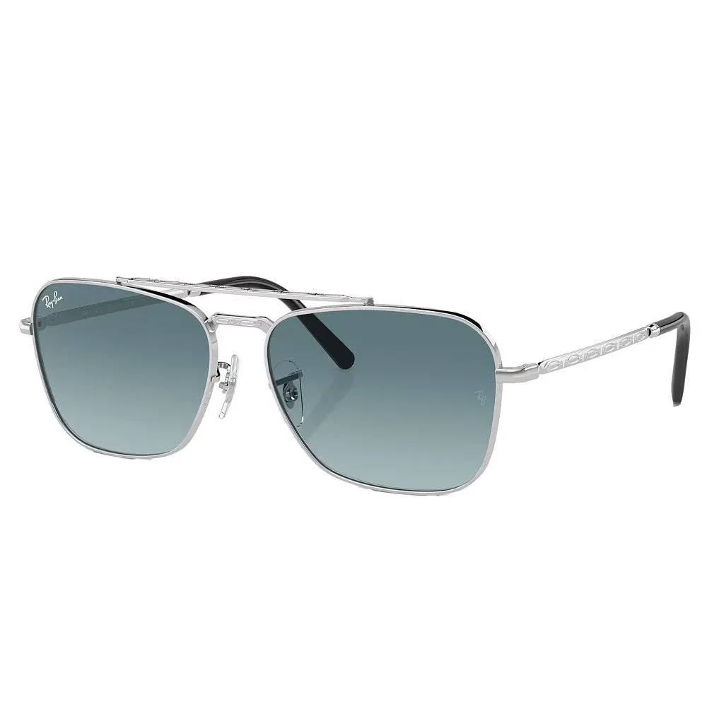 Ray-Ban Silver, Blue, & Grey Caravan Sunglasses